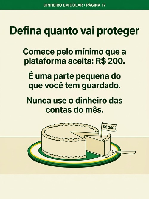 Página 17: Defina quanto vai proteger