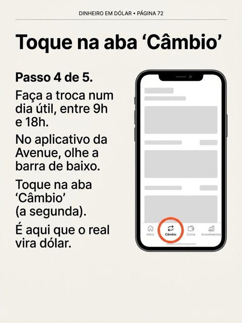 Página 72: Toque na aba ‘Câmbio’